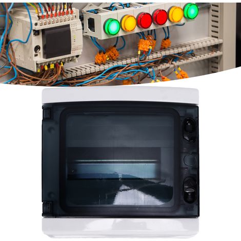 Boîte de distribution étanche SGHA 8 voies, boîtier de distribution extérieur étanche sur rail DIN 8 voies, disjoncteur IP65, boîte de jonction en plastique pour alimentation électrique MCB (1/5)