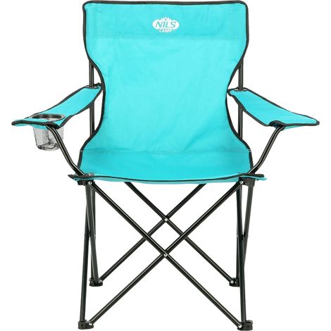 Silla de camping plegable turquesa: ligera y portátil