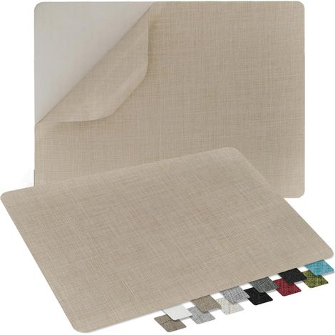 Patchs de réparation pour canapés - 2 pièces 20 x 28 cm, beige, auto-adhésifs, en tissu résistant, pour canapés, sièges auto et meubles (1/5)