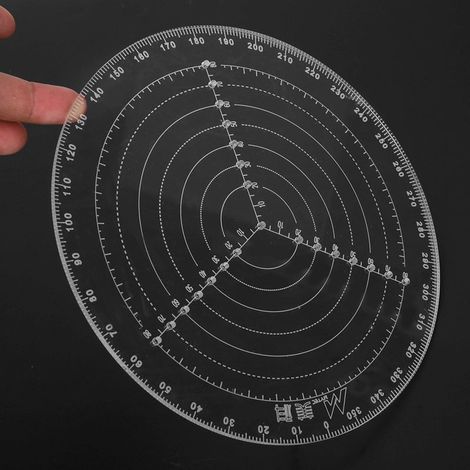 1 Compas menuiserie, acrylique transparent, diamètre 20 cm, échelle gravée au laser, pour centrage précis de pièces cylindriques et rondins (1/5)