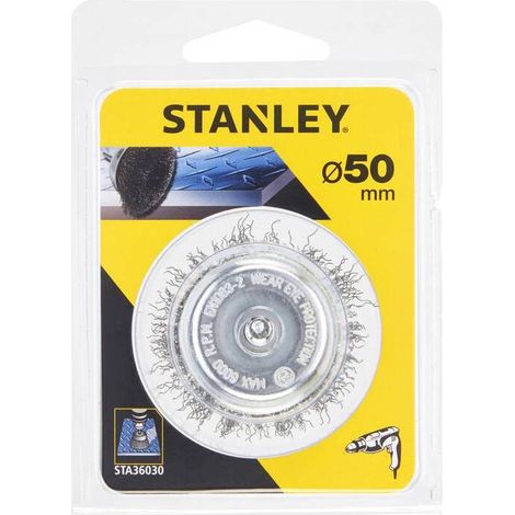 STANLEY STA36030 SPAZZOLA ACCIAIO A TAZZA D 50