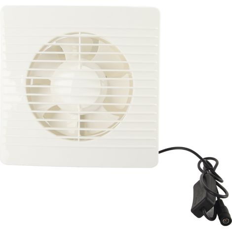Ventilateur d'extraction solaire 50 W 6 pouces, grille de protection en ABS, étanche IP67, pour serres et abris pour animaux.