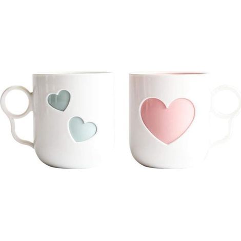 Juego de 2 vasos de plástico para cepillos de dientes, juego de vasos creativos para cepillos de dientes, vaso de plástico para lavado doméstico, soporte para cepillos de dientes, 360 ml. (1/5)