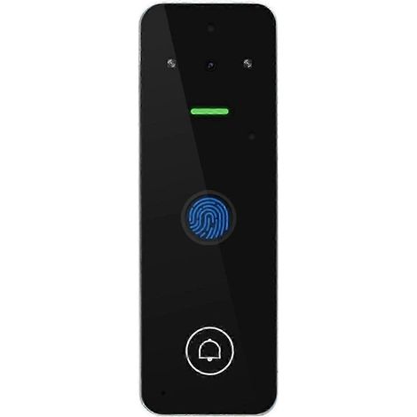 Interphone vidéo compatible, clavier de contrôle d'accès, sonnette visuelle, interphone Tuya Smart WiFi RFID avec empreinte digitale (1/5)