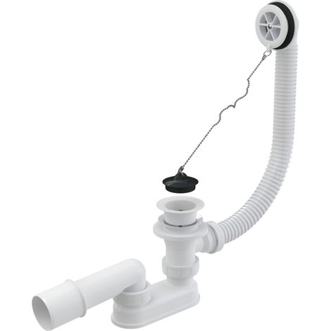 Sifone per vasca da bagno, bianco (1/3)