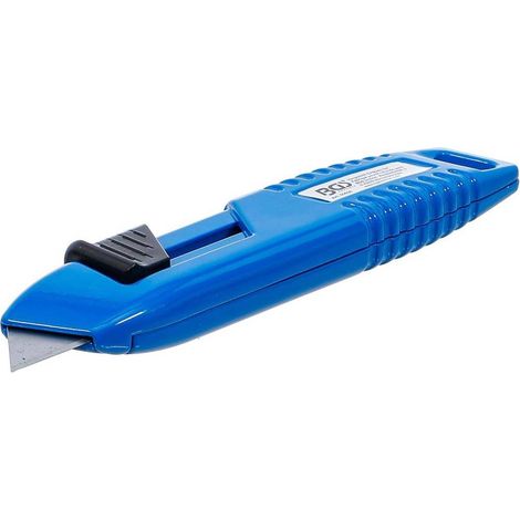 Cutter de Sécurité - 74 x 26 x 215 mm - Lame Rétractable, Sécurisé et Ergonomique, Acier - D-Work