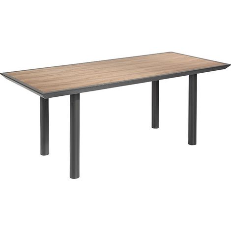 MOMMA HOME Mesa comedor rectangular, Acabado en Nogal, Modelo Liba, Medidas 200 x 90 x 74H cm (1/4)
