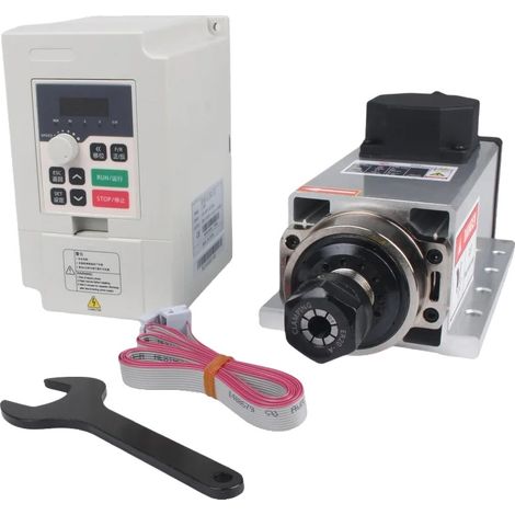 Motor de husillo CNC, 2,2 kW de potencia, 24000 rpm de velocidad, diseño refrigerado por aire. (1/5)