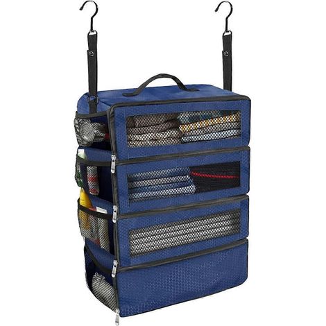 Organisateurs de vêtements étanches pour valise, idéaux pour les voyages et les étudiants. Modèle bleu. (1/5)