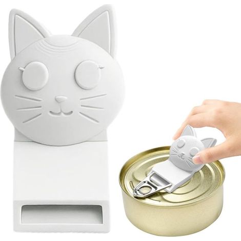 Coupe-bote Outil d'ouverture en forme de chat imprimé 3D bocaux (1/5)