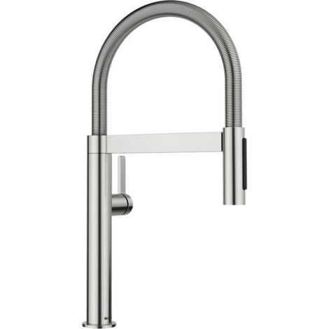 Blanco Culina S - Spültischarmatur mit flexiblem Arm und Brause, Stahl 527467