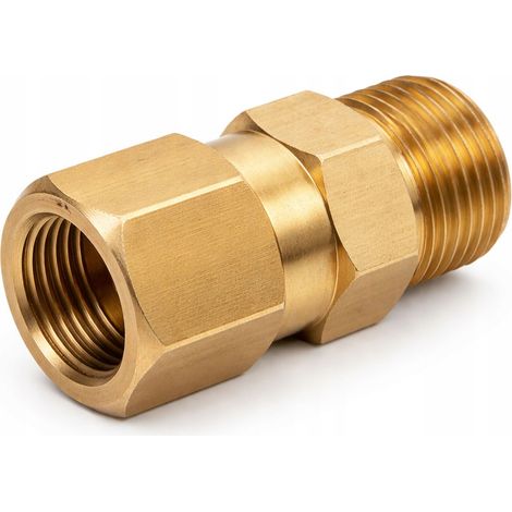 Adattatore Riduzione Filettatura M22x1,5 a M18 – Ottone, 250 Bar, 150°C  Compatibile con Kärcher HD/HDS