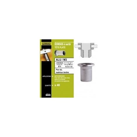 Tuerca de prensar de aluminio T Pl M4 (40)7631927
