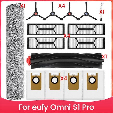Pour aspirateur robot Omni S1 Pro, 1 balai à franges rotatif, 1 brosse rotative (1/5)