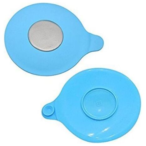 Lot de 2 bouchons de baignoire pour attrape-cheveux (bleu), crépine de vidange de baignoire, filtre d'évier, bouchon de vidange en silicone pour salle de bain, buanderie (1/4)