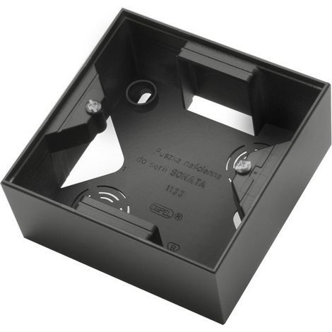 Scatola da parete singola per la serie SONATA, nero metallizzato SONATA