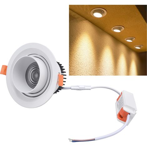 Spot encastré LED COB 7W à focalisation réglable pour éclairage décoratif intérieur (1/5)