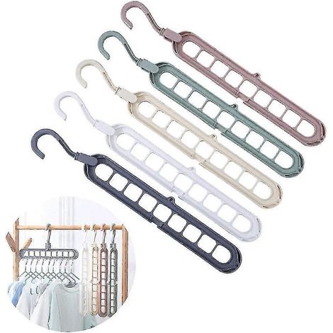Ensemble de 5 cintres, organisateur polyvalent et peu encombrant (1/3)