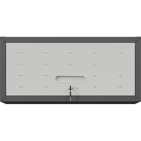 Vielseitiger Metall-Wandschrank, wandmontierter Nutzschrank mit verschließbarer Tür, aufgehängtes Stahlwerkzeugkabinett, Geeignet für Garage, Keller, Werkstatt und Küche, H34,5 cm × B75 cm × T30 cm (1/5)