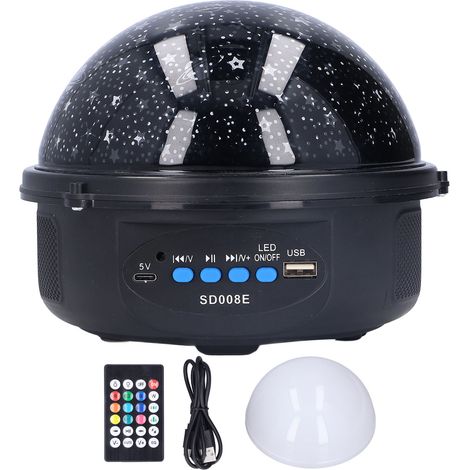Lampe étoile LED Bluetooth avec haut-parleur USB RGB musique télécommande projection pour décoration bar maison (1/5)