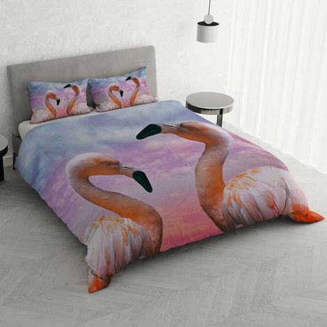 Housse de Couette Polyester Flamingo 2 Places (1/5)