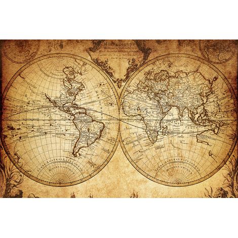 Tableau mappemonde ancienne Toile imprimée (1/5)