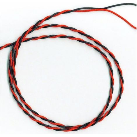 Câble Fil Unipolaire FLRY-B 6722 Twisted 2x1,00 mmq Rouge - Noir
