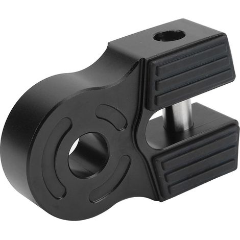 Support de manille de treuil 30 000 lb, goupille de chargement avec protection en caoutchouc, universel pour VTT et camionnette, manille souple, anneau en D noir (1/5)