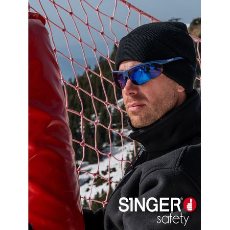 Lunettes solaires miroitées bleu Branches réglables - SINGER - EVASHARKBBA