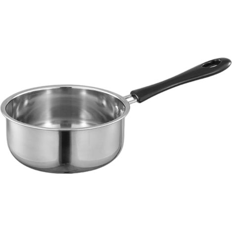 Casserole en acier inoxydable, casserole à lait, marmite compatible induction et four, ensemble de cuisine avec poignée ergonomique pour bébé et petit-déjeuner (1/5)