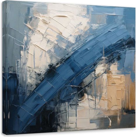 Quadro su tela, Astratto industriale Blu - 40x40 (1/3)
