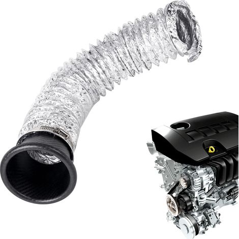 Kit d'admission d'air turbo d'admission d'air pour voiture - Tuyau d'admission d'air Turbo d'admission d'air - Tuyau d'admission d'air pour pare-chocs de voiture - Installation facile - Tuyau (1/5)