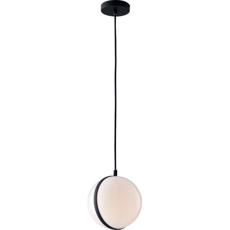 "Sospensione da esterno ORBIT nera con diffusore bianco" (1/2)