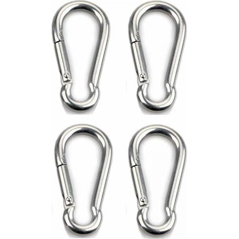 4pcs Heavy Duty Carabiner with Lock Sports for Dog Swing Hammock 304 Stainless Steel 6mm Thickness MUMU