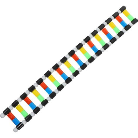 Outils pédagogiques de vulgarisation scientifique pour enfants : Modèle de molécule d'ADN, Modèle d'ADN pour l'enseignement, Modèles moléculaires doubles d'hélice d'ADN-40.00X5.70X2.00CM