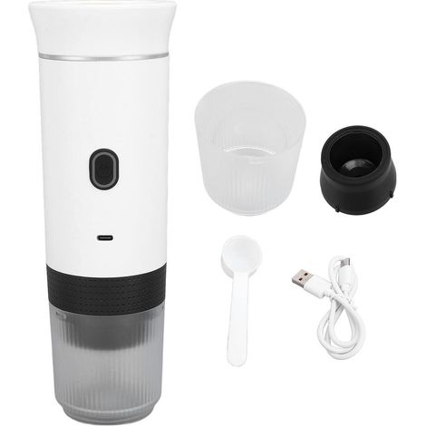 Expresso électrique de voyage, blanc, pour bureau et camping-car