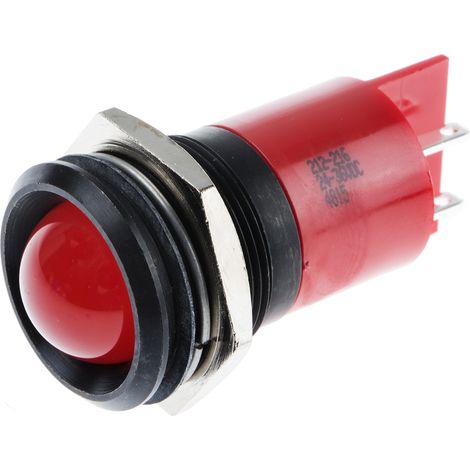 Voyant LED lumineux Rouge RS PRO, dia. 22mm, 24 36V c.c. ( Prix pour 1 )