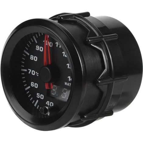 GARRYFIZH Jauge Température Eau Voiture 52mm avec Aiguille et Affichage Digital à Moteur Pas-à-Pas