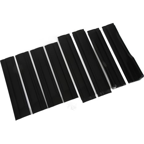 Lèvres de bas de caisse 2M/78,7 pouces Universel Ailerons Diffuseurs Arrière pour Accord Civic Noir Brillant (1/5)