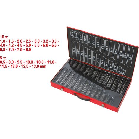 KS TOOLS HSS-G juego brocas espirales 230 pzs. 1-13 mm - 330.2650 (1/5)