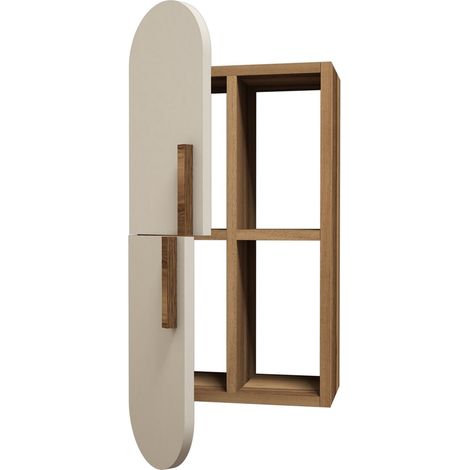 Mensola da parete, mensola portaoggetti Shelf Noce Cream (1/5)