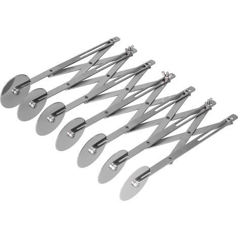 1 Rouleau à pâte multi-roues,Acier inoxydable,Réglable,Coupe précise,Pâtisserie,Pizza (1/5)