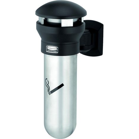 Cendrier mural Infinity, coloris noir - RUBBERMAID