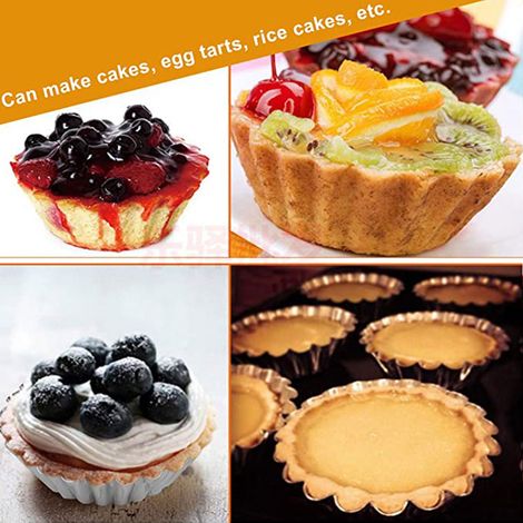 20 antihaftbeschichtete Aluminium-Tartelette-, Mini-Muffin- und Kuchenformen, 20 wiederverwendbare Teile zum Backen und Kochen (1/5)