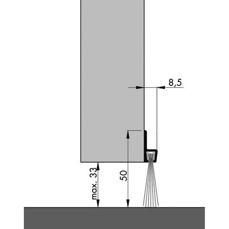 Türboden ellen ibs50 Aluminium verstellbare Bürste 300 cm