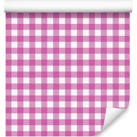 Papier peint à motifs de tissu rose poudré et violet pour salon et chambre 50x1000 cm (1/5)