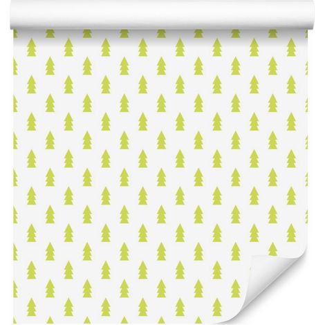 Papier peint à petits motifs de Noël, blanc et crème, pour le salon et la chambre, 50x1000 (1/5)