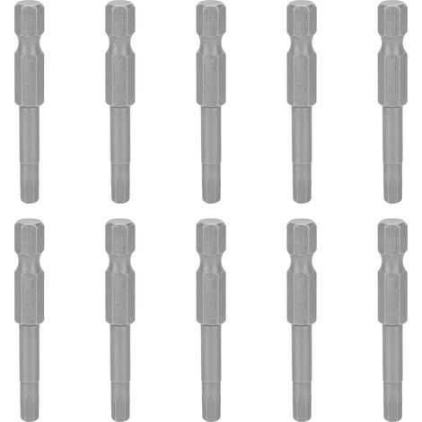 Lot de 10 embouts de tournevis magnétiques S1/4 hexagonaux, trempés et électriques, pour remplacement. (1/5)