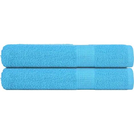 Toallas 2 uds 100% algodón turquesa 100x200 cm 360 gsm vidaXL