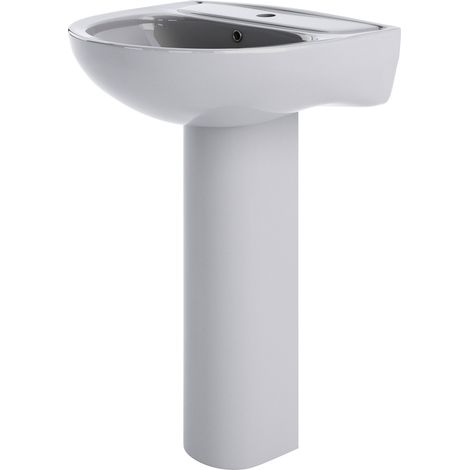 Newborough Round 1 Tap Hole Basin with Full Pedestal